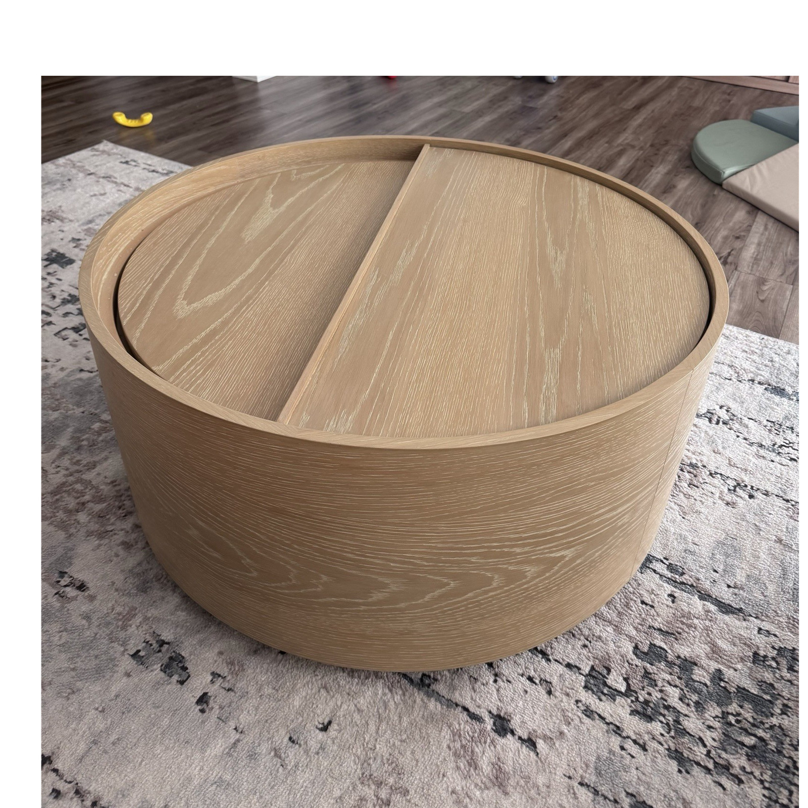 WEST ELM - Round Wood Coffee Table Light Wood 36