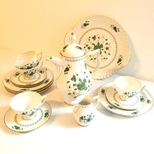 15-TLG. Kaffee-Set Royal Tettau grün Porzellanservice Kaffeeservice Teeservice