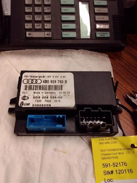 Chasis ECM Memory Seat mano izquierda compatible con 98-04 AUDI A6 232069 Foto 2 de 4