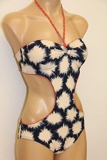 NWT Marc by Marc Jacobs One pc Swimsuit Monokini Sz M Bandeau INK Blue