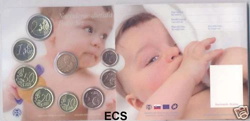Slowakei offiz. Baby-KMS 2009 1 Cent - 2 Euro, sehr selten, Auflage nur 3000 - Bild 1 von 1