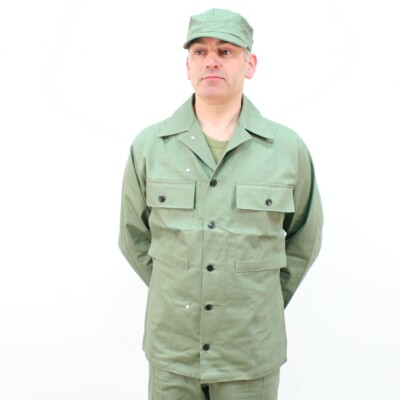 Replica WW2 US Army HBT Jacket. Light Tone Green AG448 | eBay
