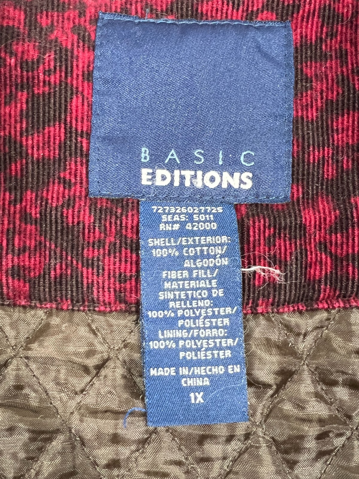 Basic Editions Red Full Zip Pocketed Lined Vest C… - image 13