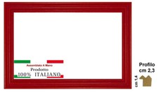 Cornice Rossa in legno intagliato per foto stampe poster diplomi  Spessore cm2,3