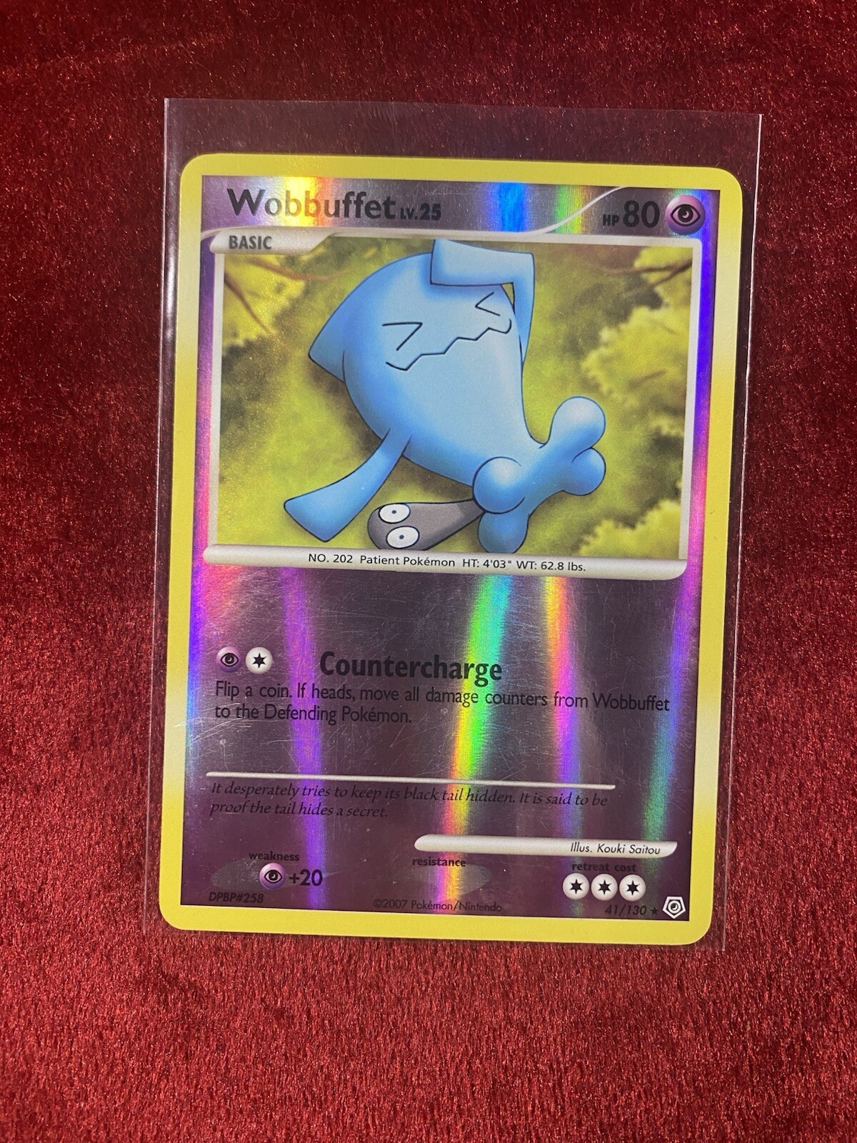 Wobbuffet 41/130 Reverse Holo Secret Wonders Nintendo 2007 Pokemon Card LP