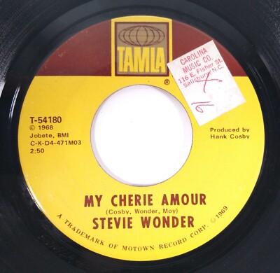 Stevie Wonder My Cherie Amour / I Don't Know Why 7'' Vinyl Single TAMLA MOTOWN