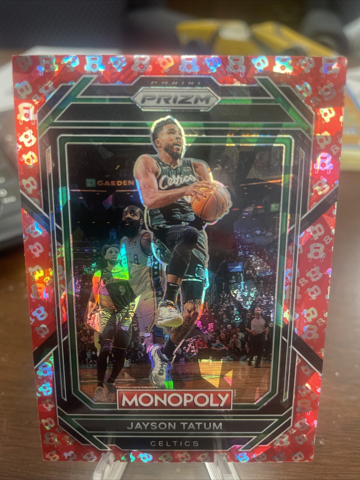 2022-23 Panini Prizm Jayson Tatum #4 Monopoly Free Parking-Celtics