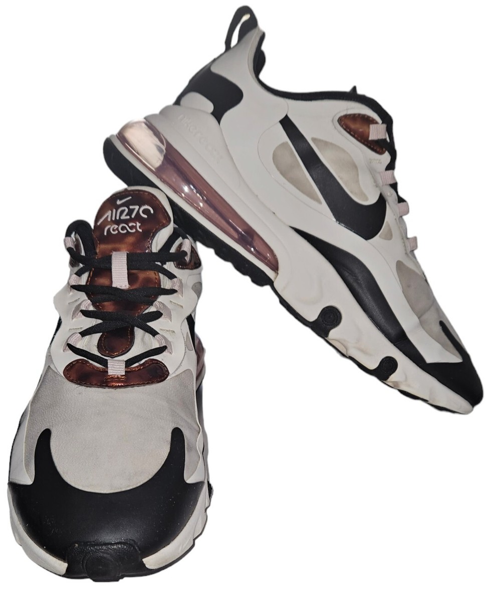 nike air max 270 react cream and tortoise shell sneakers