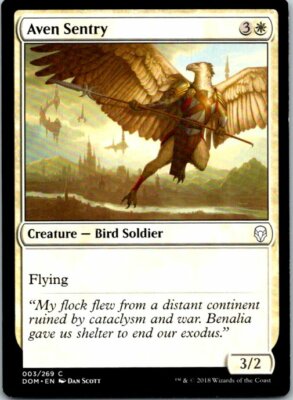Aven Sentry Magic The Gathering Dominaria Card Light Play X1