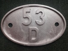 Cast Shed Plate Aluminium Replica 53D Bridlington 1950-58 Railway Railwayana