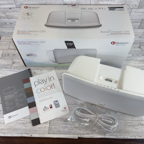Boston Acoustics Horizon i-DS2 Speaker Dock 30-pin Gloss White NEW Open Box Item - Picture 2 of 24