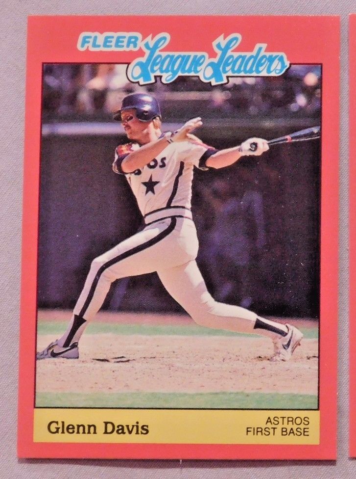1989 Fleer League Leaders Glen Davis Houston Astros Baseball Card 