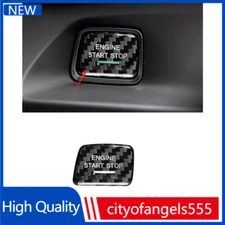 For Chevrolet Camaro 2016-23 Carbon Fiber One-Click Start Switch Cover Car Trim
