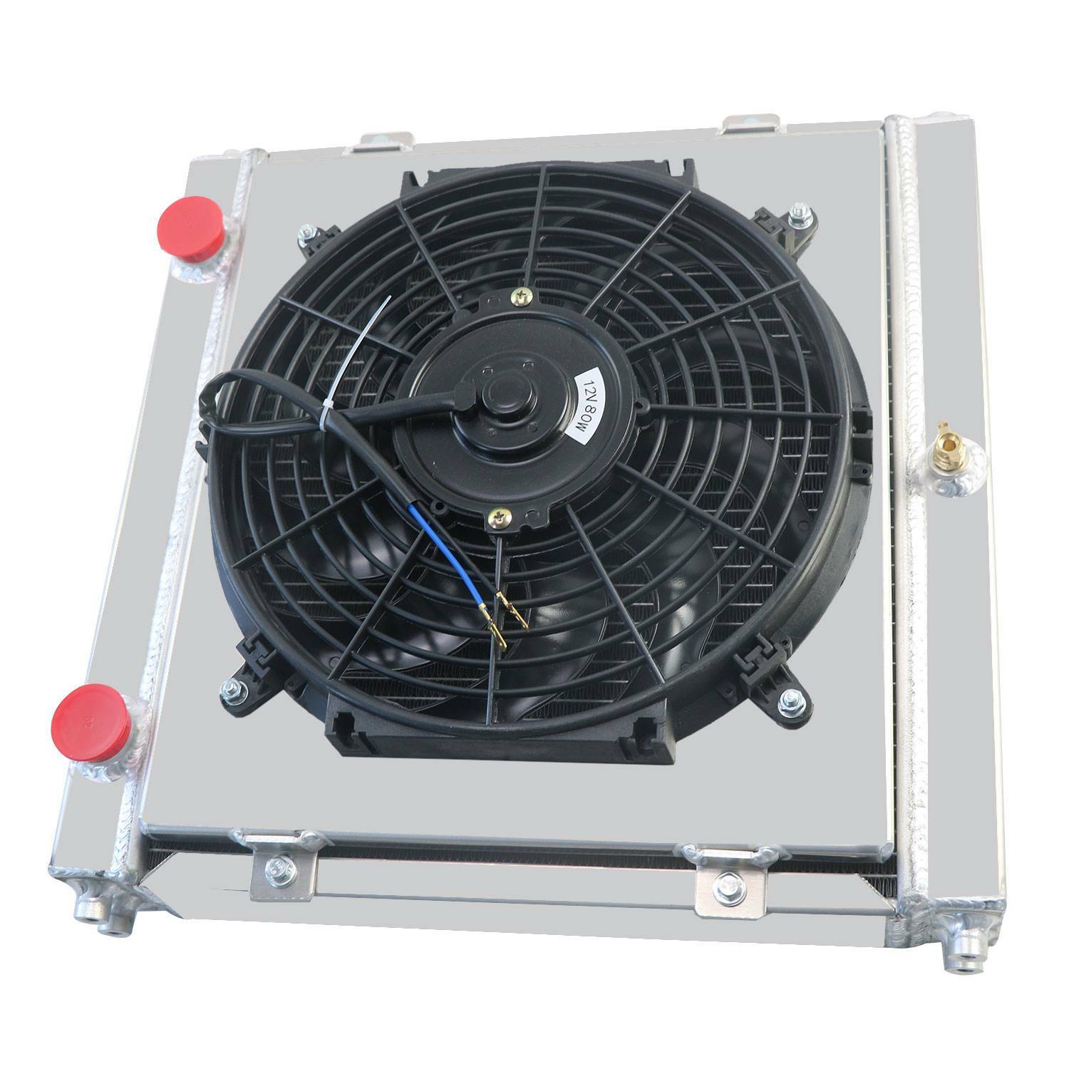 3 Row Aluminum Radiator Fan Shroud For Upgrade Double Pass Dragster