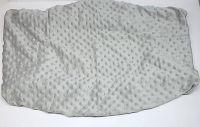 Changing Pad Cover Gray Dot Minky 16''x32''x4'' Super Soft w/Safety Strap Slots