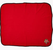 NEW Two Feet Ahead NCAA Maryland Terrapins Red/Black Infant Blanket, One Size