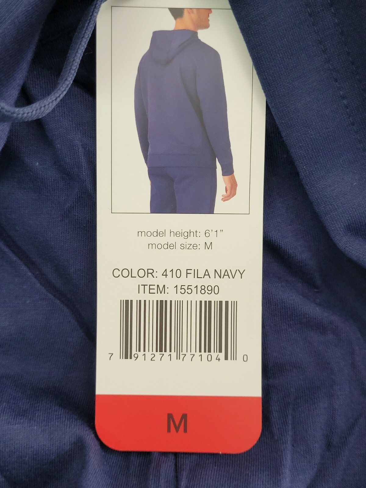FILA Men’s Performance Hoodie BLUE Size Medium M