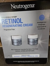 2 Pack Neutrogena Rapid Wrinkle Repair Regenerating Cream fragrance free 1.7oz