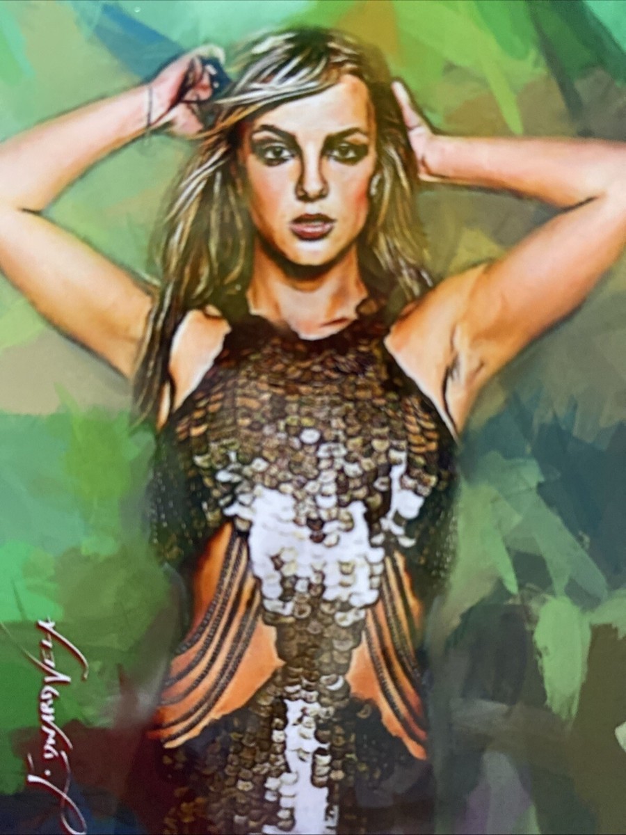 Britney Spears Authentic Clothing 衣装カード Britney Spears #20 Art Card Limited Numbered xx/50 Edward Vela