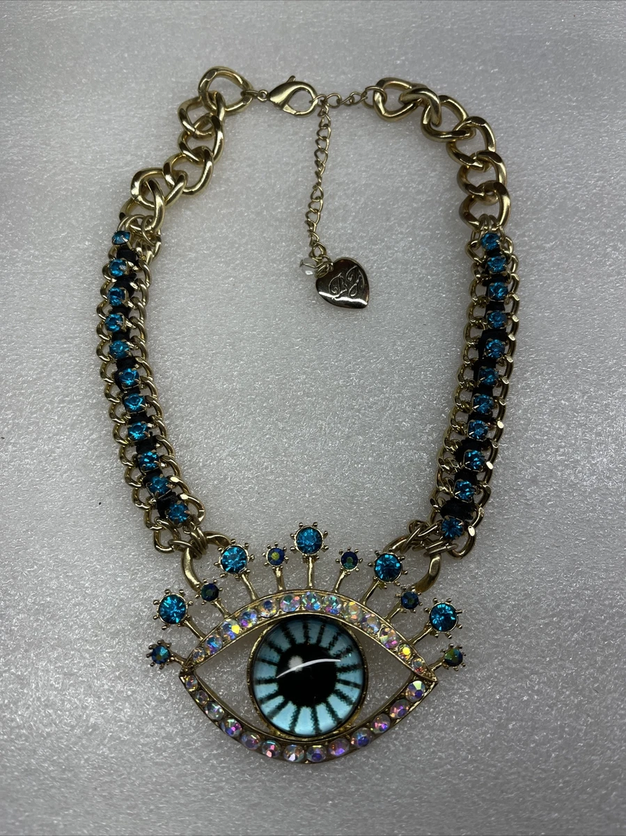 Betsey johnson eye best sale necklace