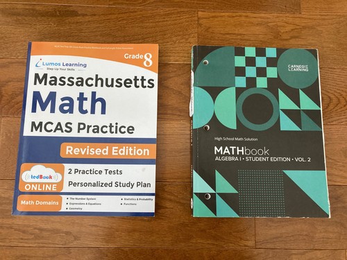 NEW MCAS Test Prep Grade 8 Book Algebra 1 Practice Massachusetts Math ...