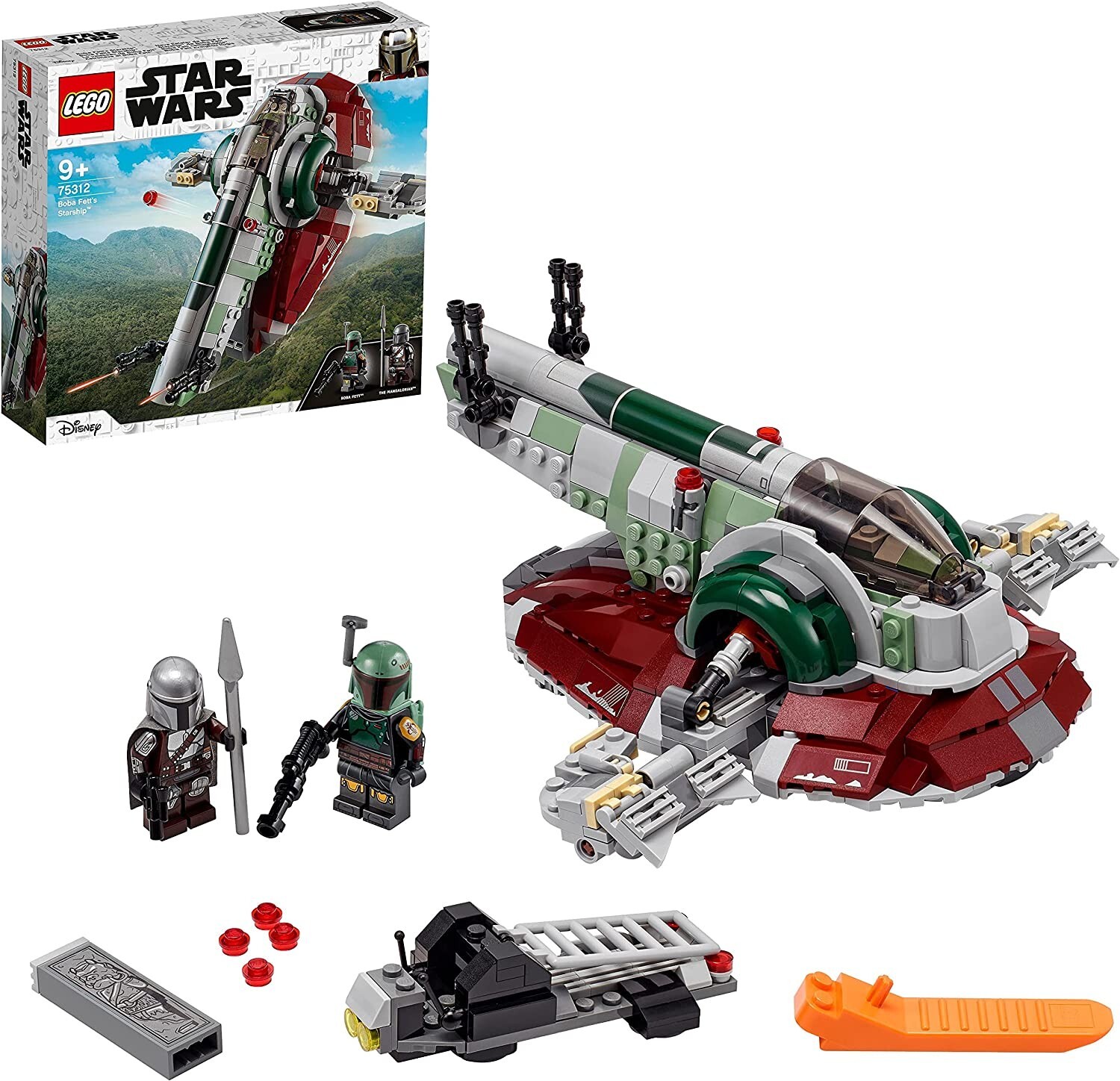 LEGO 75312 Star Wars Boba Fett’s Starship Building Toy Disney blocks toy figure
