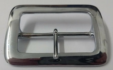 Genuine British Vintage Military Issue Chrome Large 2 " Prong Belt Buckle MFP22