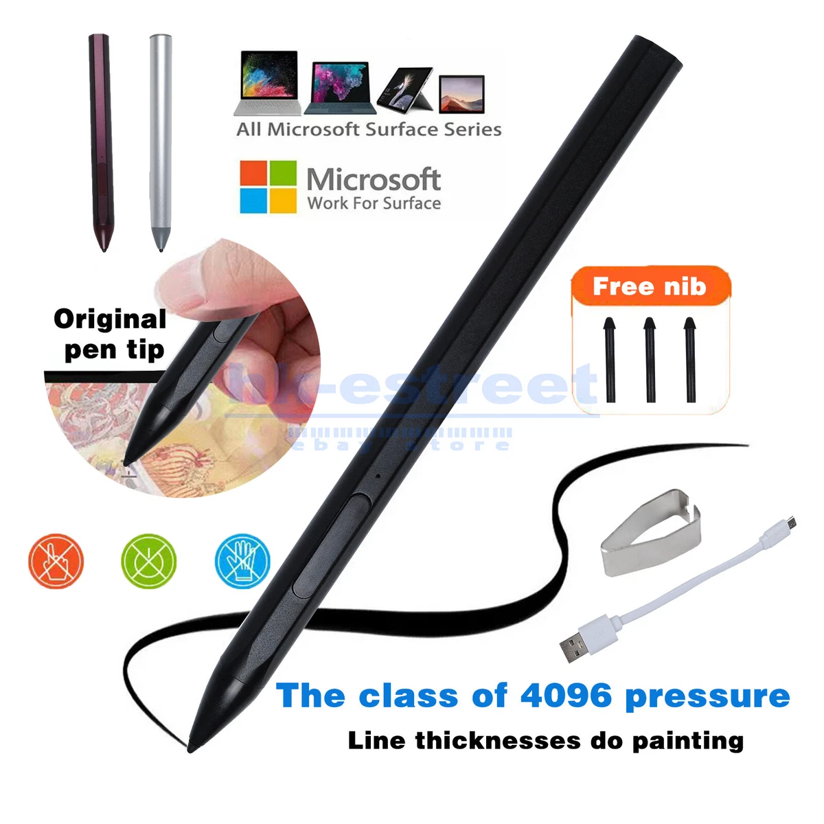 Kit Punte Di Ricambio Originali Microsoft Per Penna Surface Pro 4 E 5 – 2H, HB, B - Foto 5