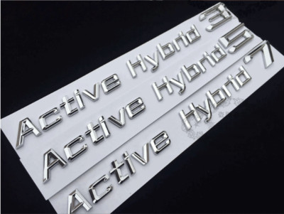 Chrome Trunk Number Letters Emblem Badge Sticker for BMW Active Hybrid 3 5 7