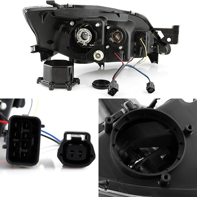 Fits [HID Type] 2008-2014 Subaru Impreza WRX LED Light Tube Projector Headlights - Image 3 of 4