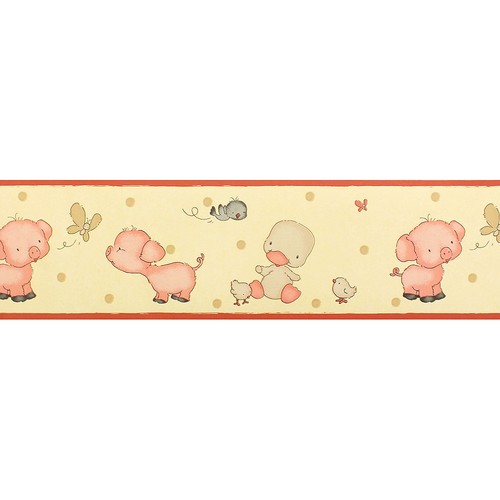 Childrens / Nursery, Baby Animals Wallpaper Border (18cm wide x 10m