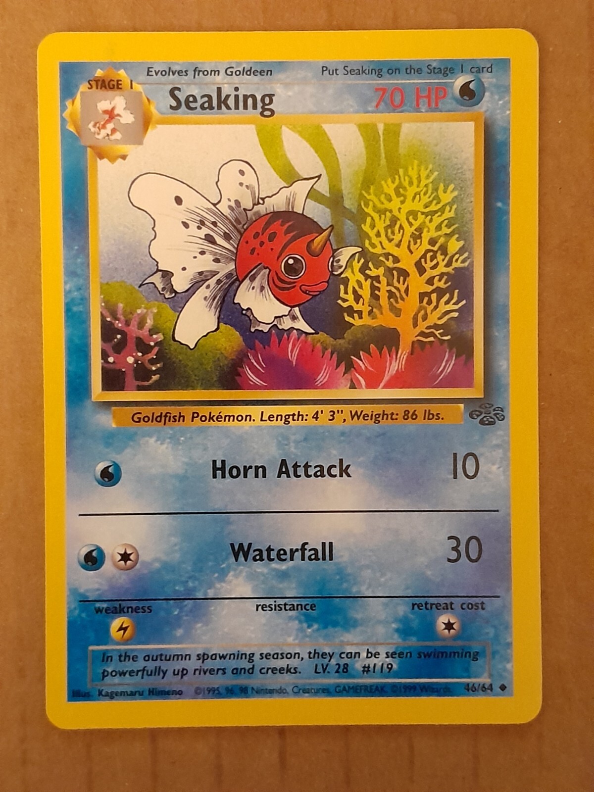 Pokemon Seaking 46/64 Jungle Uncommon NM See Pictures