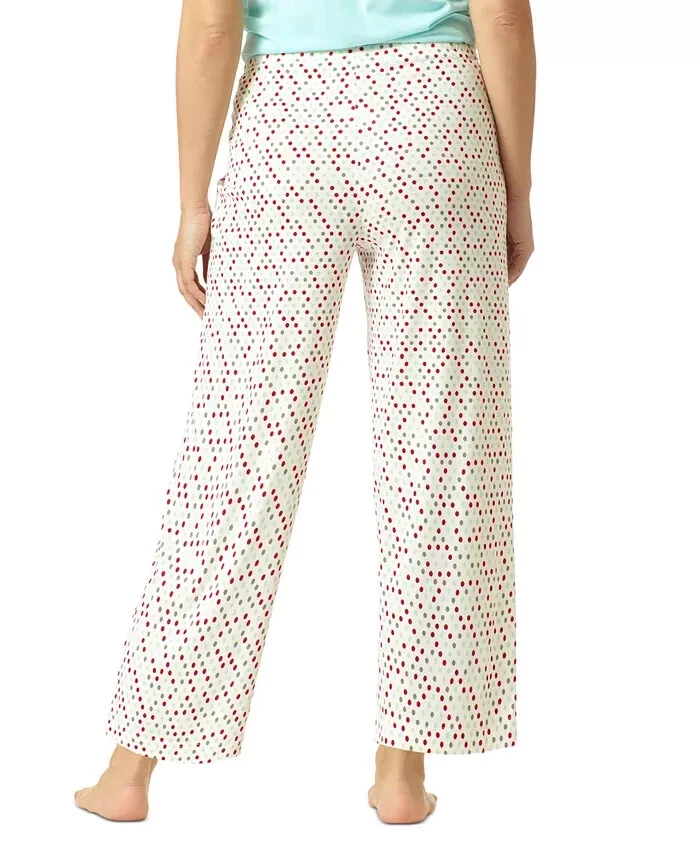 Pantalones de pijama clásicos para mujer Hue X5530 con cordón Be My Dot, blanco roto, M Foto 2 de 4