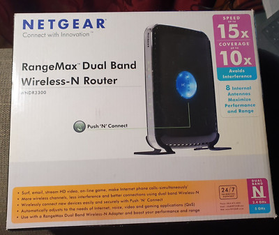 Netgear Rangemax Dual Band Wireless-N Router WNDR3300-100UKS | eBay UK