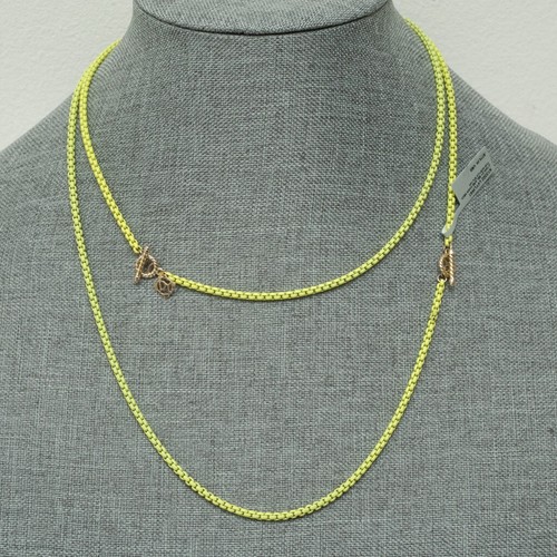 DAVID YURMAN New Ladies Bel Aire Box Chain 41" Toggle Necklace in Neon Yellow - Picture 5 of 8