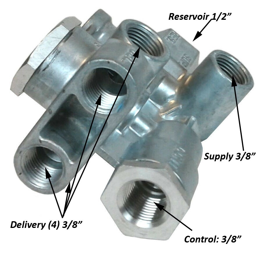 Spring Brake Valve Replaces Sealco 110500, 170.110500, 065438