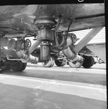Vintage Negative B&W Med Format 1970's  Semi Truck undercarriage closeup  #999