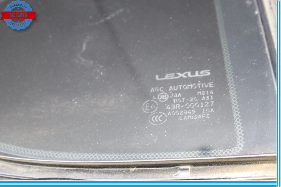 07-17 Lexus LS460 Puerta Trasera Derecha Pasajero Puerta Esquina Cuarto Ventana Vidrio Fabricante Original Foto 4 de 4