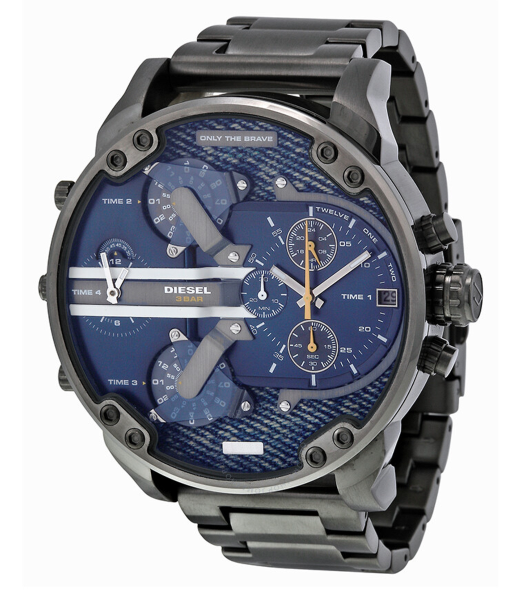 DIESEL DZ7331 Mr. Daddy 2.0 Blue Dial Quartz Men's Watch 57m BNWT