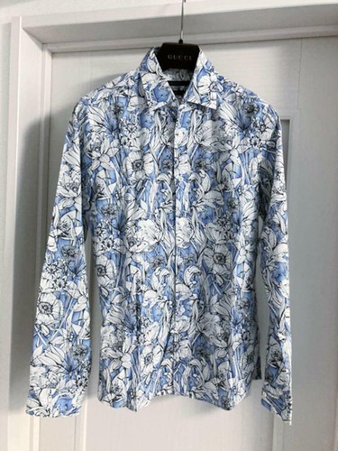 GUCCI Flora Shirt Light Blue/White 