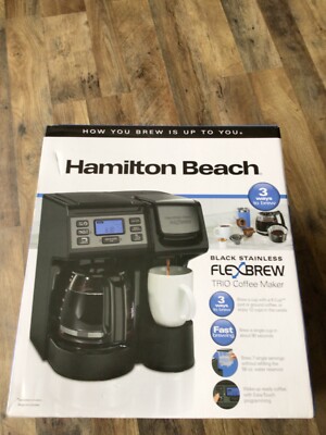 New Factory Sealed Hamilton Beach 49916G FlexBrew Trio Coffee Maker 12 cup
