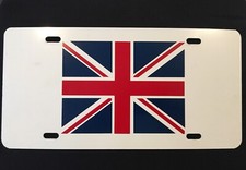 Vintage 1970s British Flag Union Jack License Plate MGB Mini Cooper Jaguar Rover