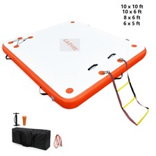 10/8/6FT Inflatable Floating Dock Water Inflatable Dock Platform Mat  Ladder