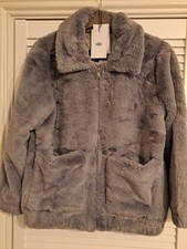 Beautiful Ugg Faux Fur Genuine Ugg Jacket Coat Bnwt Fits 12 To 14.