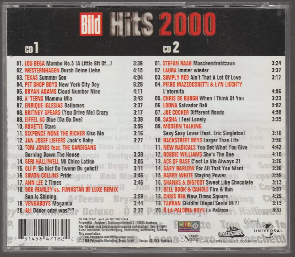Various - Bild Hits 2000 - 2 CD's - Bild 2 von 2