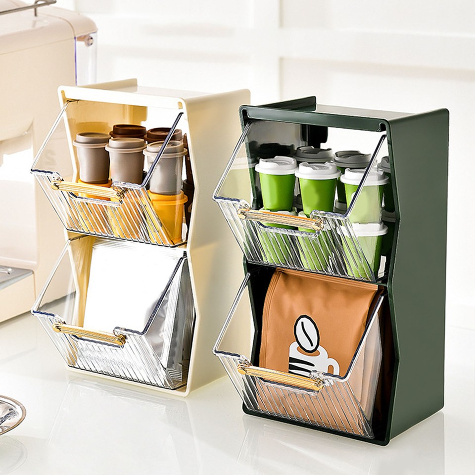 Tea Bag Display Rack Large Capacity Spacesaving Modern Style Tea Bag