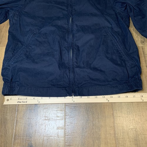Polo Ralph Lauren Mens Full Zip Hooded Cotton Jacket Navy Red Pony Size Small - Picture 7 of 8