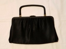 Mid-Century Designer ANDT Formal Evening Handbag - black