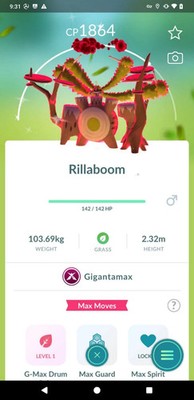 Pokémon Shiny Gigantamax Rillaboom | PTC Go 80k Dust