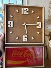 Coca-Cola Vintage Wall Clock Advertising Sign Brown Red White Soda Theme